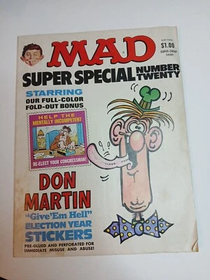 Vintage MAD Magazine, Super Special  Number Twenty, Don Martin Stickers Included - Image 1 of 4