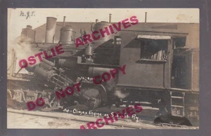 Fresno CALIFORNIA RPPC 1921 CLIMAX ENGINE Train SJ&E RR San Joaquin & Eastern RR - Picture 1 of 2