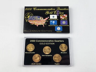 2000 U.S. Mint Commemorative Quarters Gold Edition 50 States Millennium Edition - Image 1 of 4