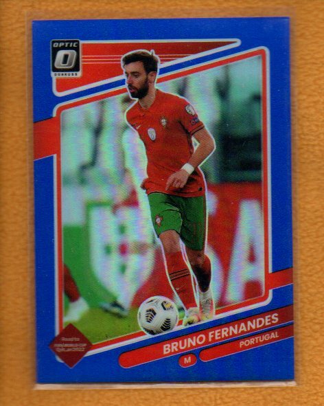 Bruno Fernandes 2021-22 Donruss Road to Qatar SC Optic Blue Prizm #118 /99