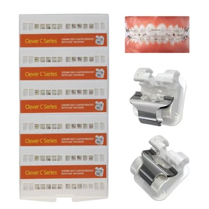 5 Orthodontic Empower Clear Braces Self-Ligating Ceramic Brackets Roth 022 345h - Picture 1 of 14