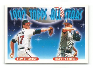 1993 Topps Tom Glavine #410  Dave Fleming Atlanta Braves Baseball Card
