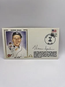 Warren Spahn Signed 1982 300 Club First Day Cover FDC Envelope Cachet Beckett L1 - Picture 1 of 3