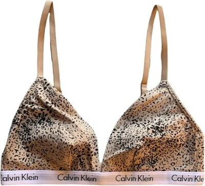 Nuevo con etiquetas Nuevo Sujetador Triángulo Calvin Klein Rosa Moderno Algodón Sin Forro Talla Mediana Foto 1 de 2