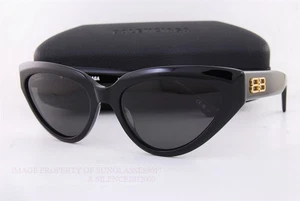 Closeout New Authentic Balenciaga  Sunglasses BB 0270/S-001 Black/Solid Gray - Picture 1 of 6