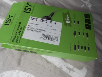 ISY IAC-1103-1 Netzteil, Universal power notebook power adapter, Schwarz. - Bild 1 von 4