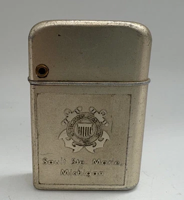 US Coast Guard Sault Ste Marie Michigan Vtg Cigarette Lighter Storm Master (j) - Image 1 of 4