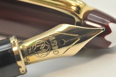 Pluma Estilográfica Montblanc Meisterstück 144 De Colección 14K M Plumín Borgoña Exc W11035 Foto 1 de 4