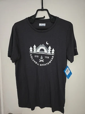 Columbia Men's Nelson Point Graphic Short Sleeve T-Shirt Dark Grey Size M - Image 1 of 4