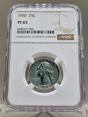 1950 Washington Quarter Proof NGC PF 65 - Image 1 of 4