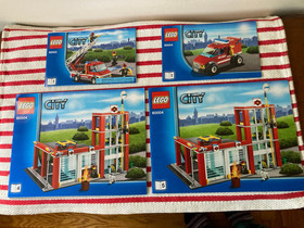 Lego City 60003#1+60004#1-4-5 Fire Station Rescue Truck Instruction Manuals Only