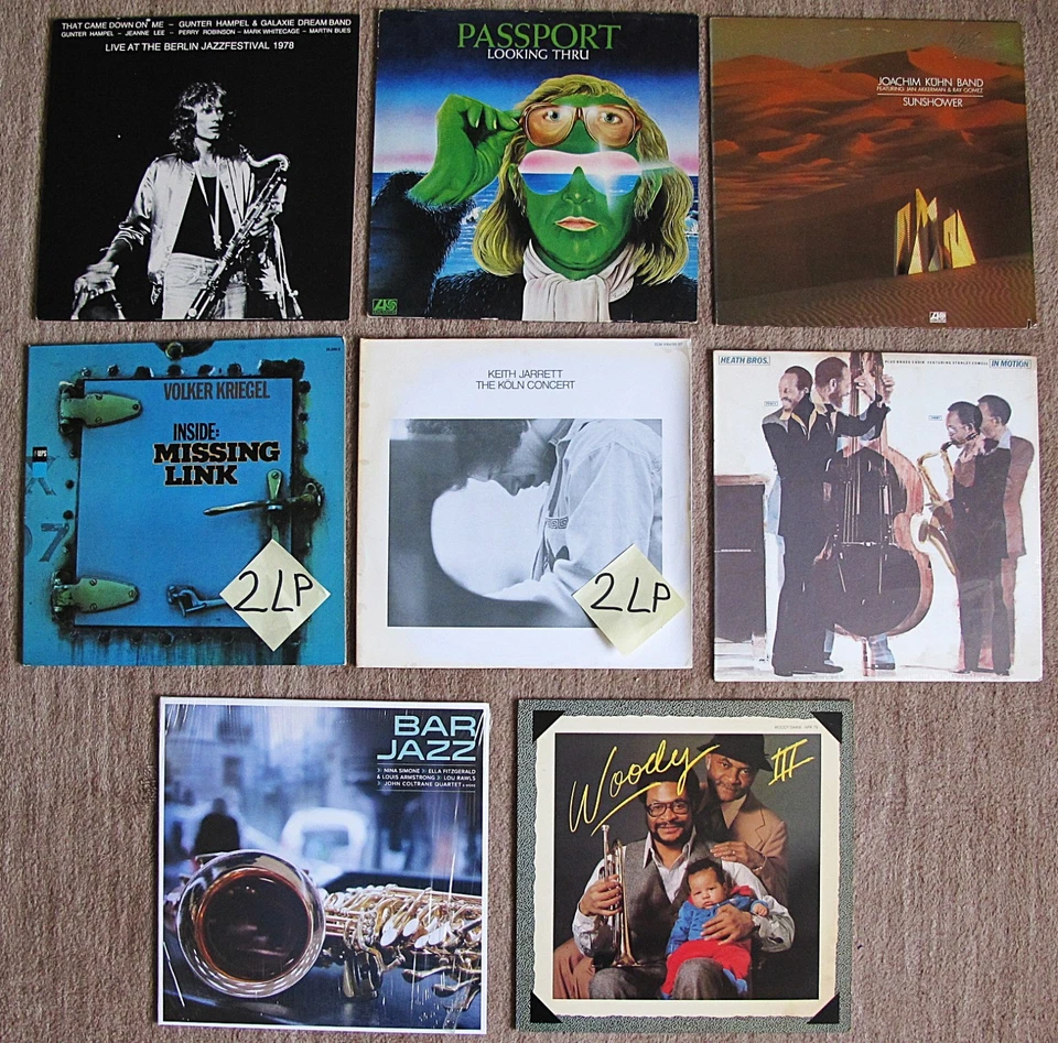10LP JAZZ Sammlung KRIEGEL JARRETT KÜHN HAMPEL PASSPORT/DOLDINGER WOODY SHAW Ex - Bild 1 von 1