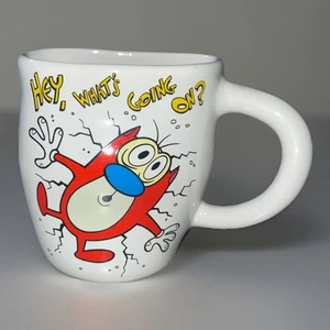 Vintage Dakin 90s Ren and Stimpy Show Coffee Mug "Hey whats going on?" Y2K 1992 - Picture 1 of 4