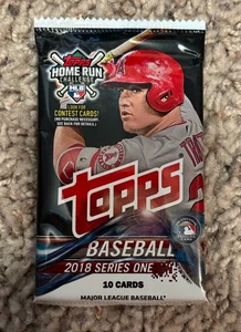 2018 Topps Series 1 Factory Sealed 10-Card Pack DEVERS Crawford HOSKINS RC - Imagen 1 de 1