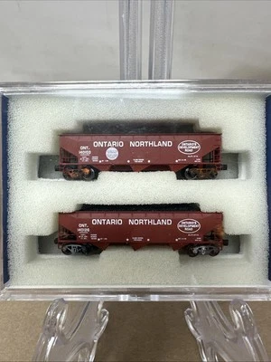 Full Throttle Z Scale, Ontario Northland Hopper Open 40’ Offset 70-ton - Image 1 of 4