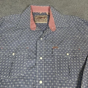 Rafter C Cowboy Collection Pearl Snap Shirt Langarm Herren XL Geometrisch Blau - Bild 1 von 12