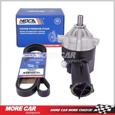 Power Steering Pump w/ Serpentine Belt for 1990-1995 Ford F-250 F-350 7.5L OHV - Image 1 of 4