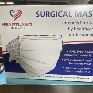 1 Kiste mit 10 Schachteln (24) 163-103 Heartland Health Größe Lg OP-Masken: - Bild 1 von 3