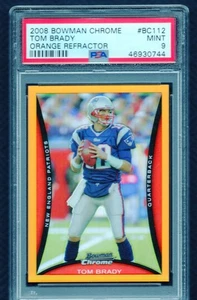 2008 Bowman Chrome Tom Brady Orange Refractor /25  Psa 9 HOF - Picture 1 of 4