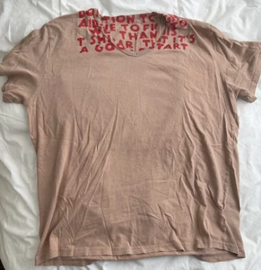 Margiela AIDS T-shirt - brown w/red lettering - Picture 1 of 5