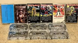 9 - CASSETTE TAPE LOT - 6 IRON MAIDEN CASSETTES, JUDAS PRIEST - SEALED AND AC/DC - Picture 1 of 24
