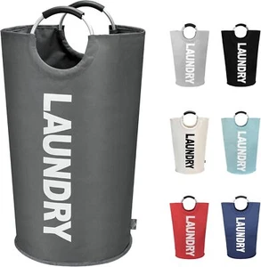 90L Large Laundry Basket, Collapsible Laundry Bag, Freestanding Tall Clothes ... - Picture 1 of 1