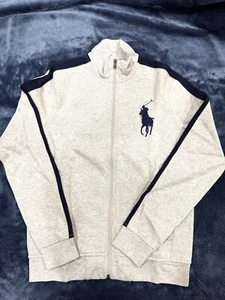 Polo Ralph Lauren Men Gray Back 2 Big Pony Sports Jacket Zipper M, 203102 - Picture 1 of 6
