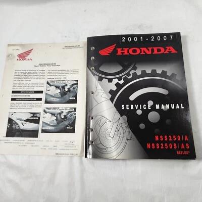 Libro manual de reparación de taller de servicio Honda 2001-2007 NSS250 Reflex NSS 250 61KPB06 Foto 1 de 4