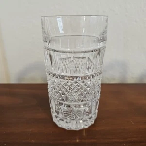 Vintage Czech Bohemia Hand Cut Lead Crystal Drinking Glass 5 1/4" - Picture 1 of 10