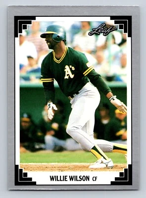 Willie Wilson 1991 Leaf #299 Oakland Athletics - Image 1 of 2