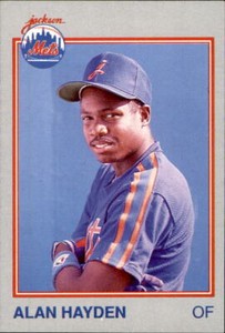 1989 Jackson Mets Grand Slam 30 Alan Hayden Louisville Kentucky KY Baseball Card