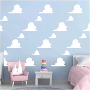 Toy clouds Wall Decal Story Sticker Kids Birthday Party decoration Backdrop - Picture 1 of 8