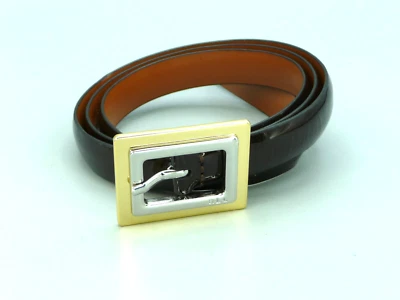 Lauren Ralph Lauren Women Belt XL Bronze Brown Shiny Adjustable Belt with Buckle - Image 1 of 4