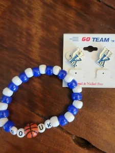 University Of Kentucky Earrings And Bracelet - Picture 1 of 2
