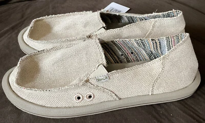 Sanuk туфли женщин размер 10 натуральный Donna конопли тротуара серфинга поскользнуться на SWF1160 новый с Ярлыками - Изображение 1 из 4