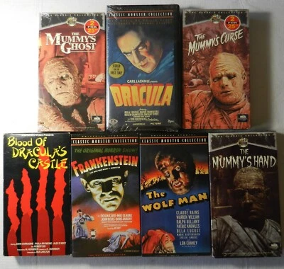 Frankenstein Dracula Mummy WolfMan VHS Classic Universal Monsters Collection - Image 1 of 4