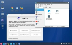 Linux Q4OS Aquarius Plasma 5.8-64bit DVD modern PCs AMD64 for Canada only - Picture 1 of 2