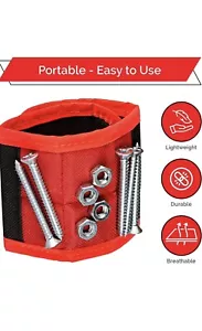 Bykes Magnetic Wristband For Holding Screws Nuts Nails And Bolts | Powerful Supe - Picture 1 of 4