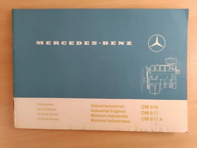 Mercedes Benz OM 616, OM617 INDUSTRIAL ENGINES Service Book unused,Wartungsheft - Bild 1 von 4