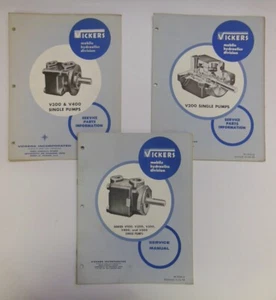 VICKERS Hydraulics SINGLE PUMP - Series V100 V200 V300 V400 V500 SERVICE MANUAL - Picture 1 of 4