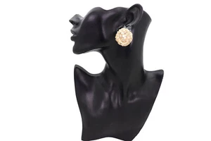 Damen Ohrring Set Junior Teen Mode Schmuck Gold Metall Löwenkopf Clip-On Charme - Bild 1 von 9