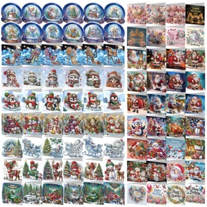 5D Rhinestone Greetings Christmas Card Diamond Painting Embroidery Arts Kits DIY - Picture 1 of 54