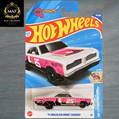 Hot Wheels 74 Brazilian Dodge Charger Pink #76 Mainline 2025 Case D | NUOVO - Immagine 1 di 2