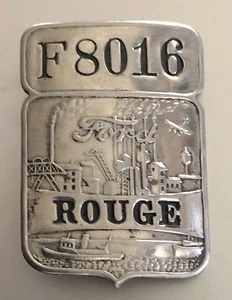 Vintage FORD EMPLOYEE BADGE: ROUGE "F" ENGINE FACILITY; Uncommon - Picture 1 of 2