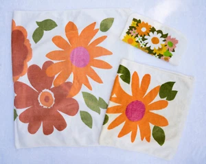 Juego de 3 toallas de baño vintage años 70 Marimekko by Fieldcrest flores LEER manchas - Imagen 1 de 23