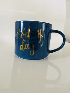 Threshold Stoneware 14 Oz Mug Cup "Today Is Your Day" From Target - Picture 1 of 3