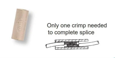 MERIDIAN VEHICLE PARTS MVP 25 Uninsulated Parallel Butt Splice Wire Connectors 10-12 AWG Gauge