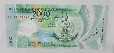 Vanuatu, 2000 Vatu, 2014, POLYMER, Birds - Image 1 of 4