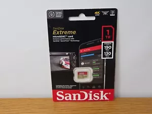 SanDisk 1TB Extreme MicroSDXC Card, + SD adapter Brand New Sealed - Zdjęcie 1 z 24