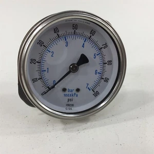 ENFM Pressure Gauge 0-100PSI 1/4"NPT Back 2.5" Face - Picture 1 of 7